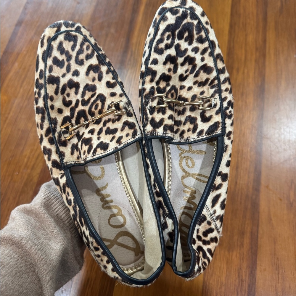 Sam Edelman Brown and Black Animal Print Flats